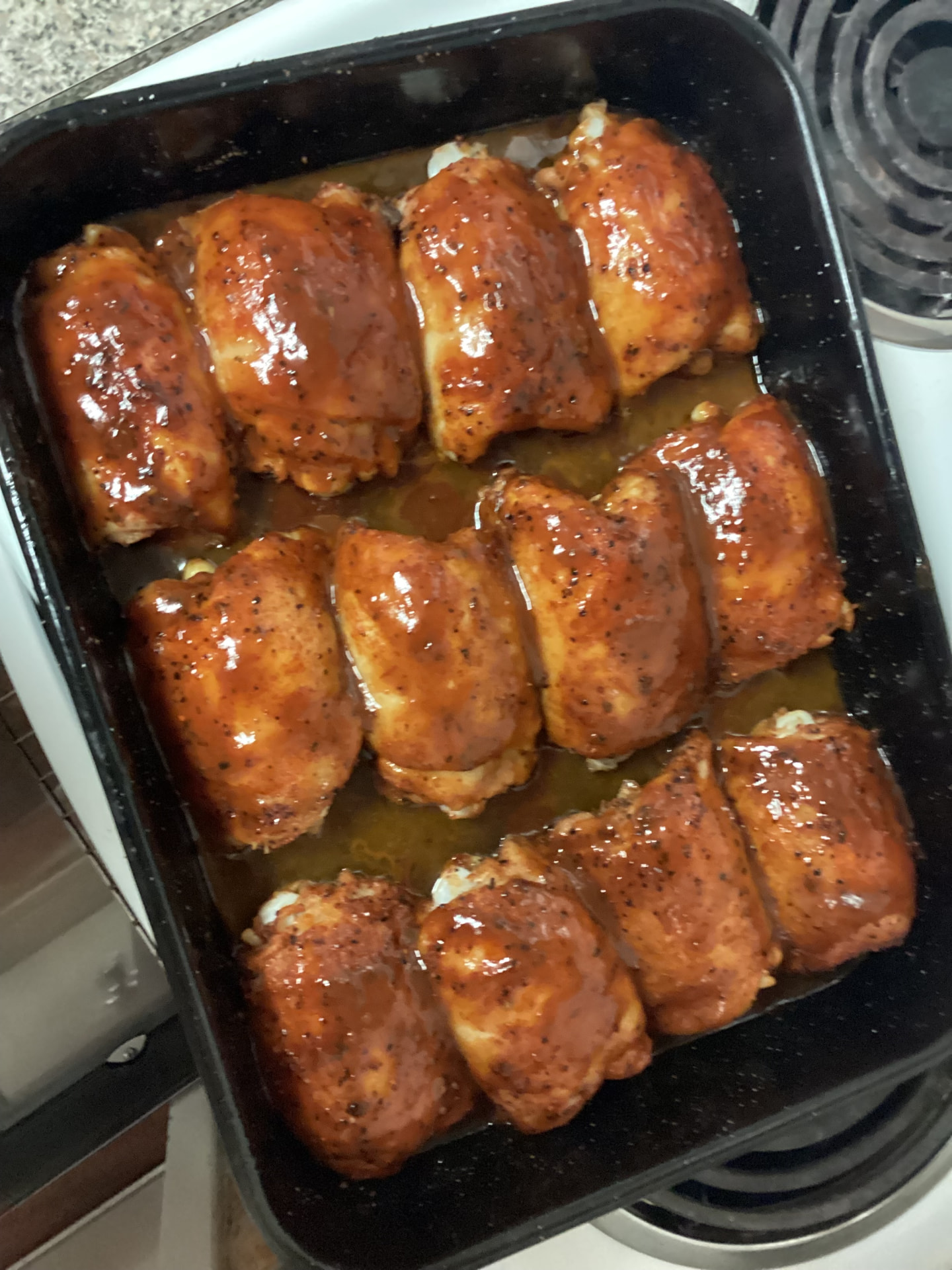 Tray of BBQ wings